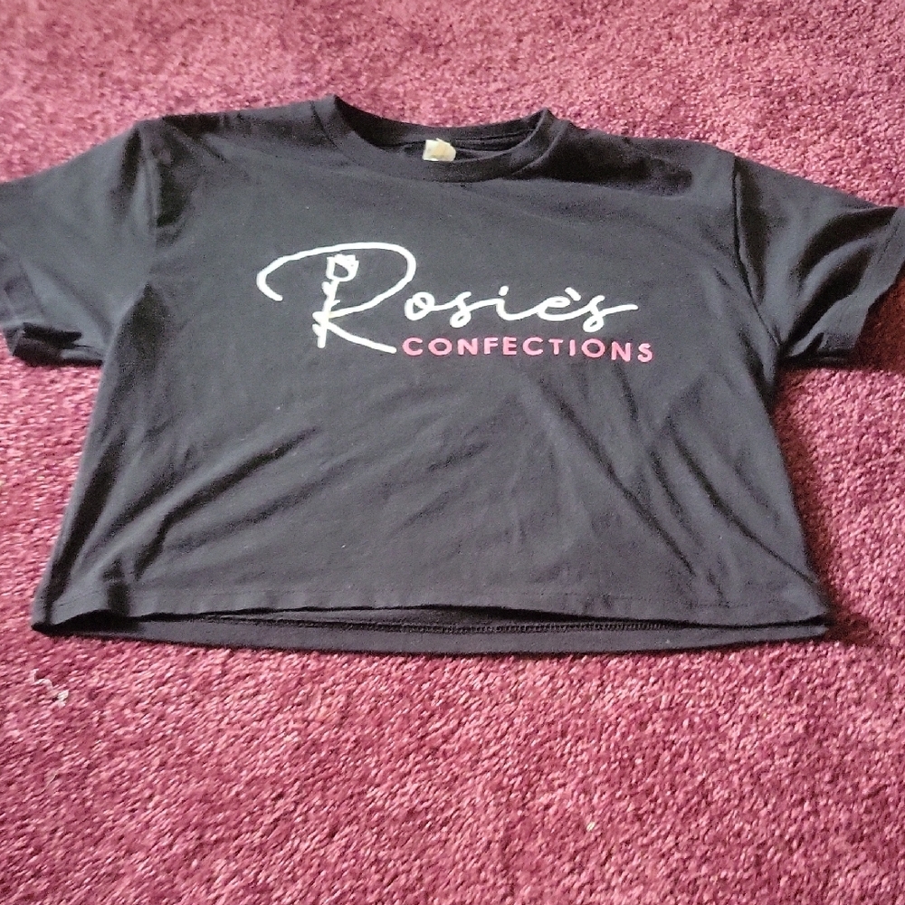 Black Crop Top with Bold Logo